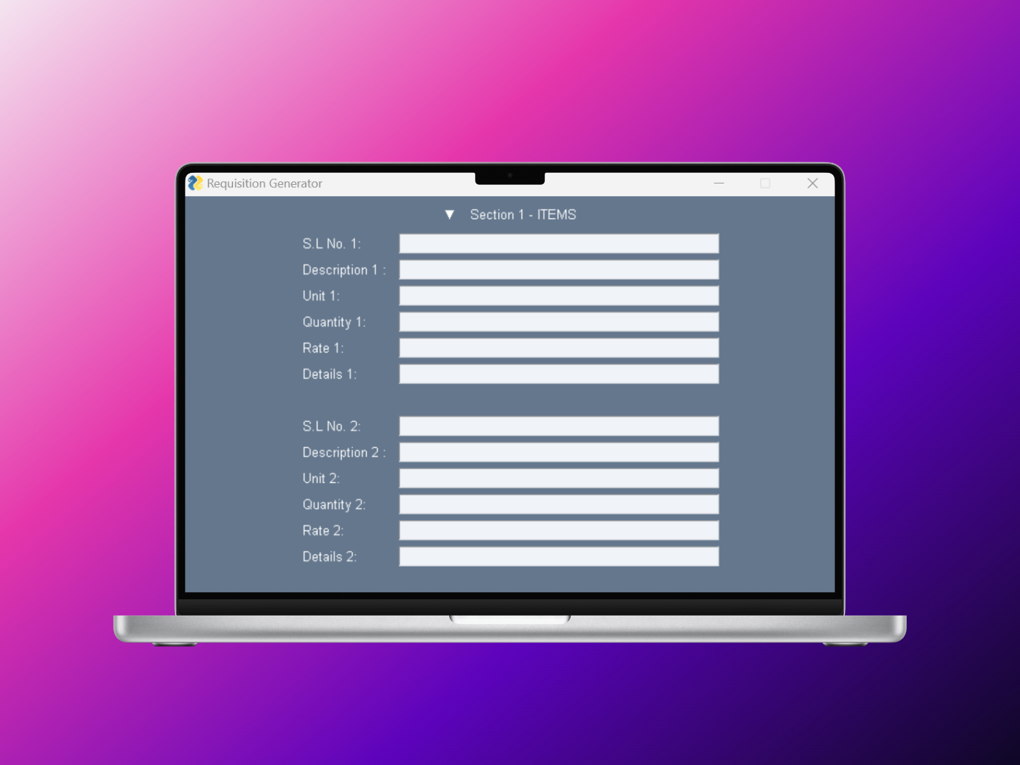 Requisition Generator - For Interning Company
